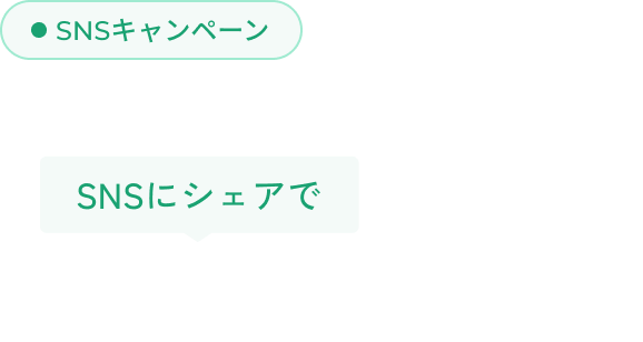 SNSキャンペーン SNSにシェアで初期費用が0円！
